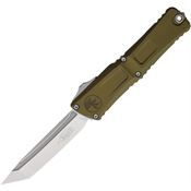 Microtech 114410OD Auto Combat Troodon Gen III Stonewash Tantor OTF Knife OD Green Handles