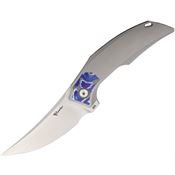 Reate VEL5 Velocity Satin Elmax Framelock Knife Zircuti Handles