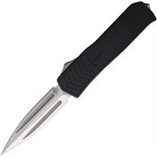 Medford A213STG42AB Auto Tumbled Double Edge Dagger OTF Knife Black Handles