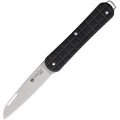 FOX VPGP130BK Vulpis Polished N690 Stainless Folder Knife Black Grenade Handles