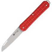 FOX VPGP130RD Vulpis Polished N690 Stainless Folder Knife Red Grenade Handles