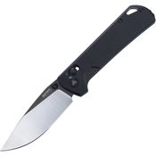 SRM 168LGB2 168L Two-Tone D2 Carbon Steel Ambi Lock Knife Black G10 Handles