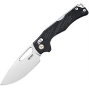 SRM 239XGB Mirage 239X Brushed D2 Carbon Steel Ambi Lock Knife Black G10 Handles