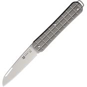 FOX VPGP130TI Vulpis Polished N690 Stainless Folder Knife Gray Grenade Handles