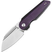 Tenable 1048A5 Rafe L Satin Sheepsfoot Linerlock Knife Black/Purple G10 Handles