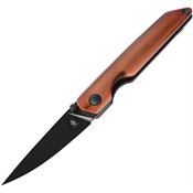 Kizer V3677C1 Shot Black Linerlock Knife Copper Aluminum Handles