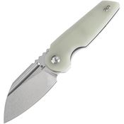 Tenable 1048A2 Rafe L Stonewash Sheepfoot Linerlock Knife Jade G10 Handles