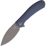 Trollsky 001XL Mandu XL D2 Carbon Steel Linerlock Knife Gray G10 Handles