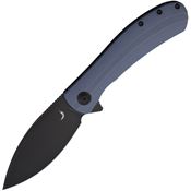 Trollsky 002XL Mandu XL Black Stonewash D2 Carbon Steel Linerlock Knife Gray G10 Handles