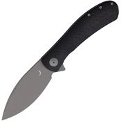 Trollsky 004XL Mandu XL D2 Carbon Steel Linerlock Knife Black CarbonTex G10 Handles