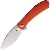 Trollsky 010XL Mandu XL Satin D2 Carbon Steel Linerlock Knife Orange G10 Handles