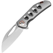 Kizer 4683A2 Hawk Satin Sheepfoot Linerlock Knife Gray Titianum Handles