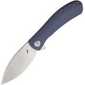 Trollsky 018XL Mandu XL Satin MagnaCut Linerlock Knife Blue/Gray G10 Handles