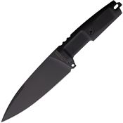 Extrema Ratio 0500BLKBLK Shrapnel One Black Fixed Blade Knife Black Handles