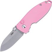 CRKT 2474P Squid Stonewash Button Lock Knife Rose G10 Handles