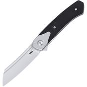 CRKT 7135 Viento Satin D2 Carbon Steel Sheepsfoot Linerlock Knife Black G10 Handles