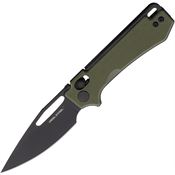 Real Steel 8051GB Vis Black Crossbar Lock Knife Green G10 Handles