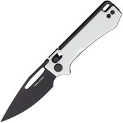 Real Steel 8051WB Vis Black Crossbar Lock Knife White G10 Handles