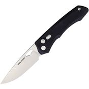 Real Steel 7131BS Griffin Pro Button Lock Knife Black G10 Handles