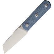 Straight Line 8ERDC Erny Stonewash Sheepsfoot Fixed Blade Knife Denim Micarta Handles