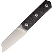 Straight Line 8ERCF Erny Satin Sheepsfoot Fixed Blade Knife Carbon Fiber Handles