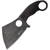 MTech 2086BK Black Stonewash Fixed Blade Knife Black Wood Handles