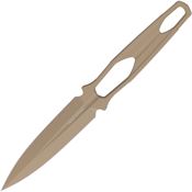 Real Steel 3505C Astral Coyote Tan Carbon Steel Double Edge Dagger Fixed Blade Knife Coyote Tan Handles