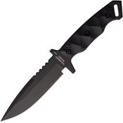 Halfbreed MIK03G2BLKK3 Medium Infantry Black Sawback Drop Point Knife Black G10 Handles