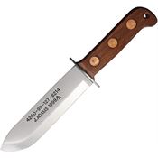 J. Adams 031 MOD Pattern Carbon Steel Survival Fixed Blade Knife Brown Wood Handles