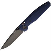 Acta Non Verba A100020 A100 Gray Sleipner Carbon Tool Steel A Lock Knife Blue Handles