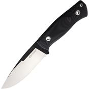 WithArmour 2301110BK Mercenary Two-Tone Part Serrated Fixed Blade Knife Black Micarta Handles