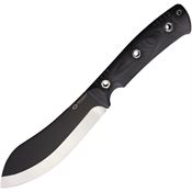 WithArmour 2306125BK Big Muk Two-Tone Carbon Steel Fixed Blade Knife Black Handles