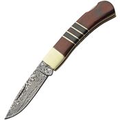 China Made 211590 Sleek Lockback Knife Black/Brown Handles