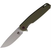 Cobratec TLNOD Talon Satin D2 Carbon Steel Drop Point Linerlock Knife OD Green G10 Handles