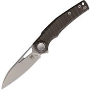 Cobratec APXSFT Apex Sheepsfoot Button Lock Knife Gray Handles