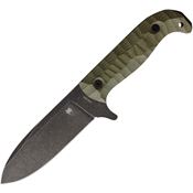 Cobratec PSKODDSW PSK Black Stonewash Spear Point Fixed Blade Knife OD Green G10 Handles