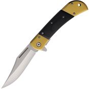 ElitEdge 10009GB Assist Open Linerlock Knife Gold/Black Handles