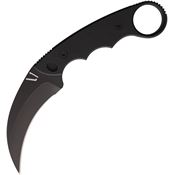 GBRS Group KARBLK Combat Karambit Black Fixed Blade Knife Black Grooved G10 Handles