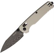 Kershaw 6105DAM Bel Air Damascus Duralock Knife Bright Nickel Handles