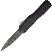 Kershaw 9000CFDAM Auto Livewire Damascus Spear Point OTF Knife Carbon Fiber Handles