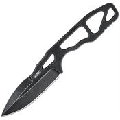 Kubey 282A 7.62 TAG Hydra Black Stonewash Fixed Blade Knife Skeletonized Handles