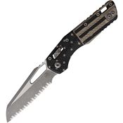 Microtech 210T12APPMFL MSI Apocalyptic Serrated Ram-Lok Knife Black Tri Grip Handles