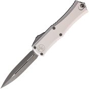 Microtech 1702M10APCR Auto Hera II Mini Apocalyptic Double Edge OTF Knife Silver Handles