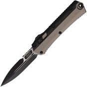 Microtech 1841NC Auto Glykon Two-Tone Bayonet OTF Knife Gray/Black Handles