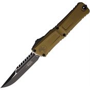 Microtech 12171ODS Auto Combat Troodon Intercepto Two-Tone Sawback Knife OD Green Handles