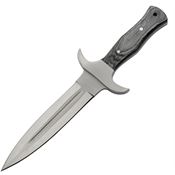 Pakistan 203532 Ash Double Edge Dagger Fixed Blade Knife Black Handles