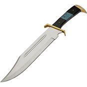 Pakistan 203527 Monster Bowie Fixed Blade Knife Black Resin Handles