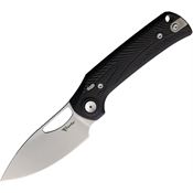 Reate 167 PL-XE Stonewash Nitro V Pivot Lock Knife Black Micarta Handles