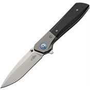 Rike 4008 Riverray Satin Linerlock Knife Black G10 Handles