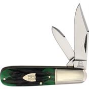 Rough Rider 2632 Bluegill Barlow Knife Blue/Green Bone Handles